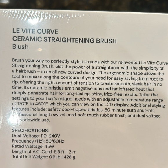Lange Le Vite Curve ceramic straightening Brush - Picture 3 of 5